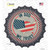 In God We Trust USA Stripes Novelty Bottle Cap Sticker Decal
