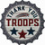Thank You Troops Stars Novelty Bottle Cap Sticker Decal