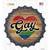 Gay Heart On Wood Novelty Bottle Cap Sticker Decal