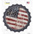 American Flag Smudged Rusty Novelty Bottle Cap Sticker Decal