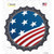 Cartoon American Flag Novelty Bottle Cap Sticker Decal