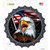 Eagle With Flag Novelty Bottle Cap Sticker Decal