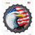 Eagle|American Flag Novelty Bottle Cap Sticker Decal