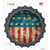 American Flag Distressed Novelty Bottle Cap Sticker Decal