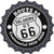 Oklahoma Route 66 Centennial Novelty Bottle Cap Sticker Decal