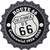 California Route 66 Centennial Novelty Bottle Cap Sticker Decal