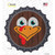 Turkey Face Novelty Bottle Cap Sticker Decal