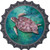 Sea Turtle Aqua Novelty Bottle Cap Sticker Decal