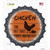 Chicken That Poops Breakfast Novelty Bottle Cap Sticker Decal