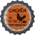 Chicken That Poops Breakfast Novelty Bottle Cap Sticker Decal