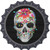 Calavera with Lights Novelty Bottle Cap Sticker Decal