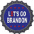 Lets Go Brandon Blue Novelty Bottle Cap Sticker Decal