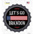 Lets Go Brandon Black Novelty Bottle Cap Sticker Decal