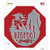 Bigfoot Hunter Red Novelty Octagon Sticker Decal