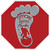 Official Bigfoot Hunter Red Novelty Octagon Sticker Decal