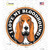 I Love My Bloodhound Color Novelty Circle Sticker Decal
