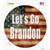 Lets Go Brandon American Flag Novelty Circle Sticker Decal