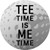 Tee Time Me Time Novelty Circle Sticker Decal