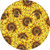 Sunflowers Filled Novelty Circle Sticker Decal