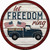 Let Freedom Ring Truck Novelty Circle Sticker Decal