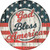 God Bless America Script Novelty Circle Sticker Decal
