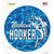 Weekend Hooker Bass Water Background Novelty Circle Sticker Decal