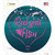 Reel Girls Fish Heart Novelty Circle Sticker Decal