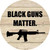 Black Guns Matter Novelty Circle Sticker Decal