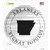 Arkansas Regnat Populus Novelty Circle Sticker Decal