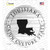 Louisiana Cajun Culture State Novelty Circle Sticker Decal