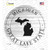 Michigan Great Lake State Novelty Circle Sticker Decal