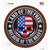 Land Of The Free American Skull Novelty Circle Sticker Decal