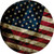 Dark American Flag Novelty Circle Sticker Decal