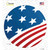 Cartoon American Flag Novelty Circle Sticker Decal