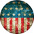 American Flag Distressed Novelty Circle Sticker Decal