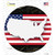 America Silhouette Novelty Circle Sticker Decal