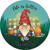 Better By The Campfire Gnome Novelty Circle Sticker Decal