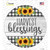 Harvest Blessings Novelty Circle Sticker Decal