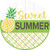 Sweet Summer Pineapple Novelty Circle Sticker Decal