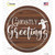 Ghostly Greetings Novelty Circle Sticker Decal