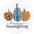 Happy Thanksgiving Pumpkins Novelty Circle Sticker Decal