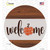 Welcome Pumpkin Wood Novelty Circle Sticker Decal