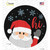 Santa Says Hi Novelty Circle Sticker Decal