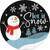 Snowman Let It Snow Novelty Circle Sticker Decal