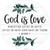 God is Love Novelty Circle Sticker Decal