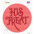 His Treats Red Novelty Circle Sticker Decal