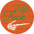 Her Trick Orange Novelty Circle Sticker Decal