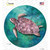 Sea Turtle Aqua Novelty Circle Sticker Decal