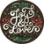 Joy and Love Christmas Novelty Circle Sticker Decal