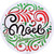 Noel Christmas Novelty Circle Sticker Decal